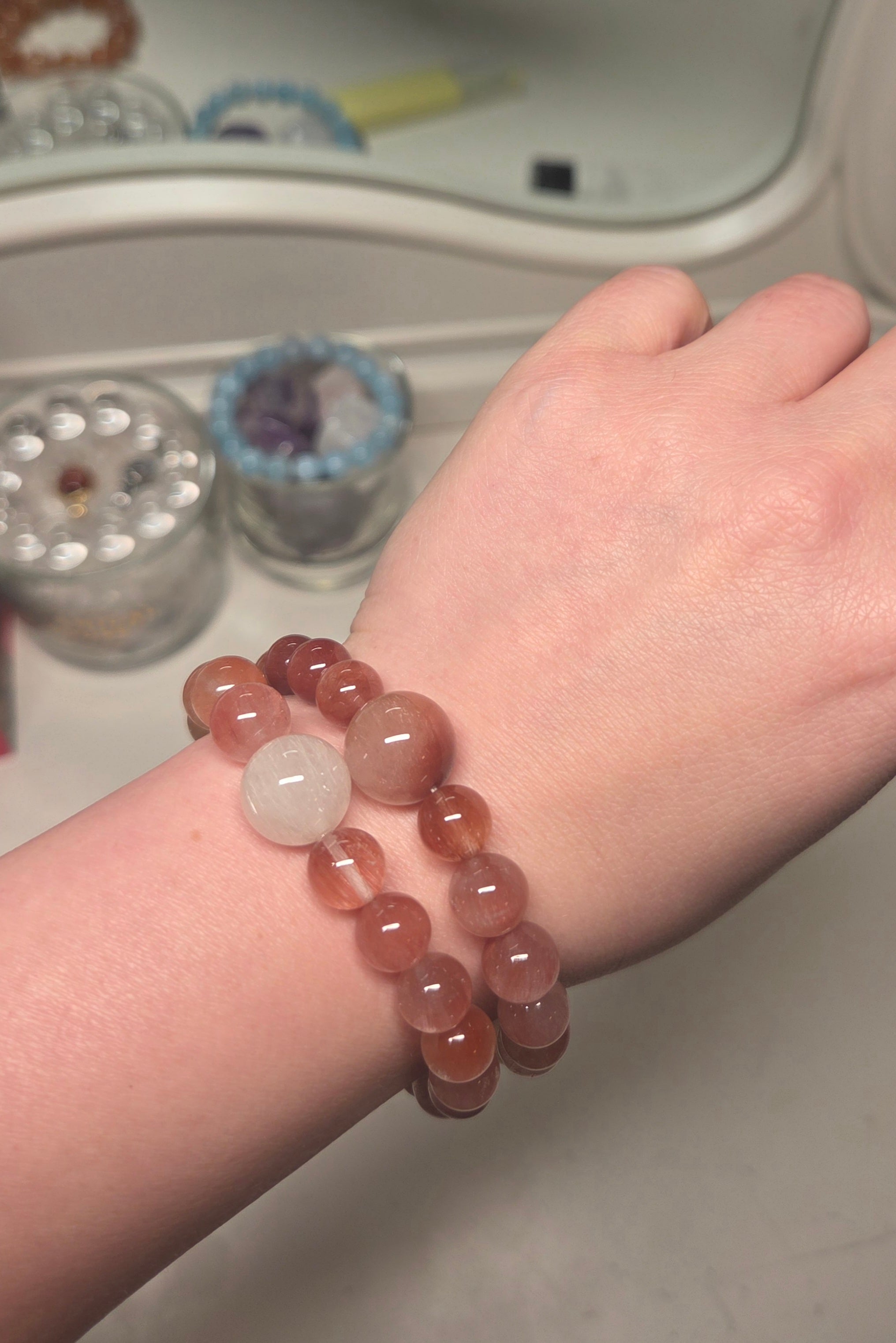 Rabbit Hair Crystal Double Wrap Bracelet – Warm Energy & Abundance Gemstone Jewellery