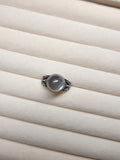 Mystic Halo – Vintage Silver Grey Moonstone Ring