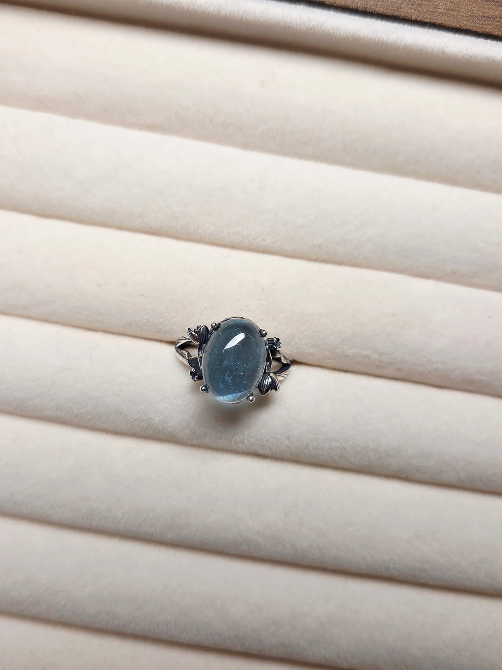 Ocean Serenity – Natural Aquamarine Pendant & Ring Set