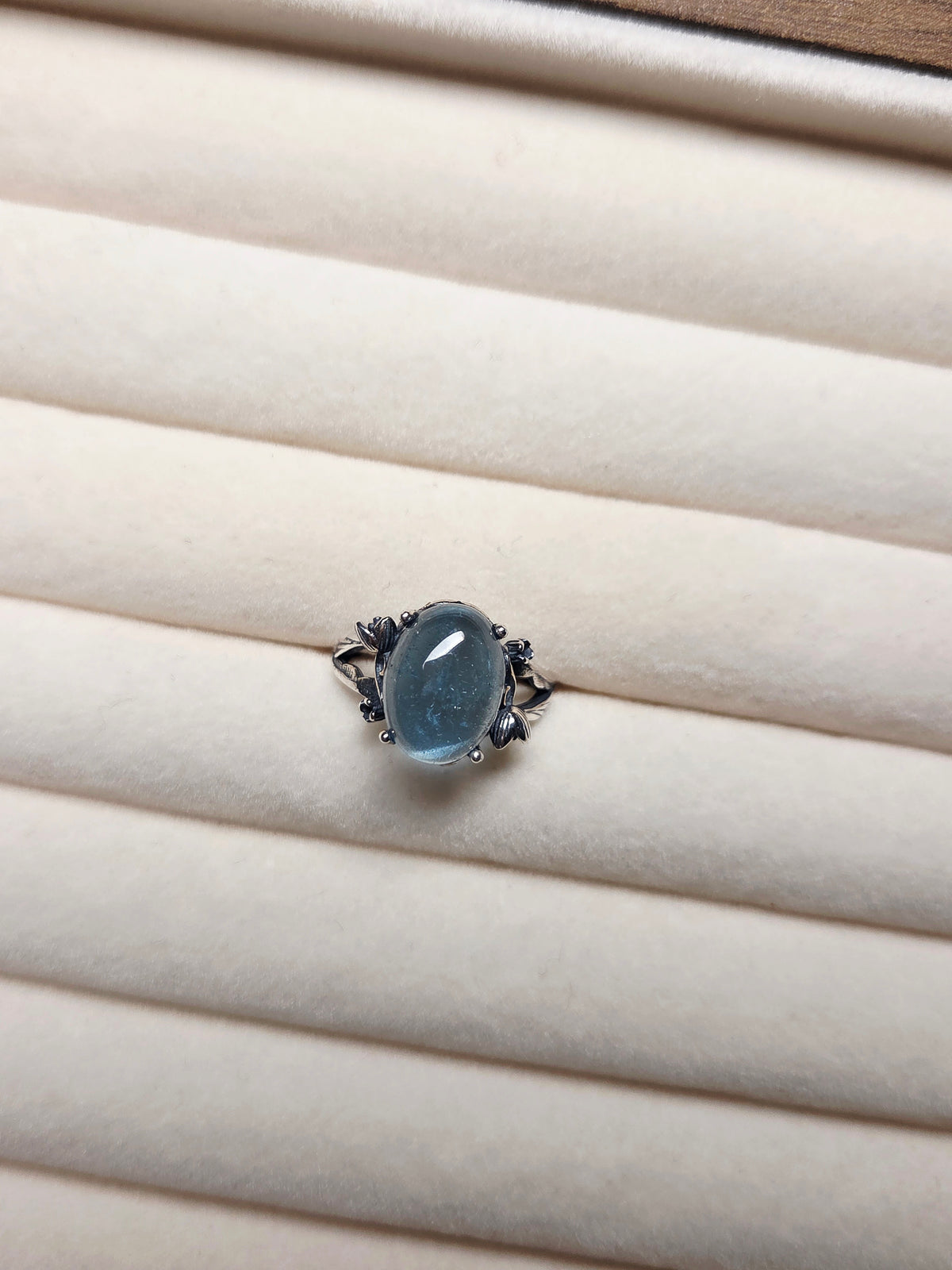 Ocean Serenity – Natural Aquamarine Pendant & Ring Set