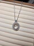 Celestial Water – Natural Jade Sunburst Pendant Necklace
