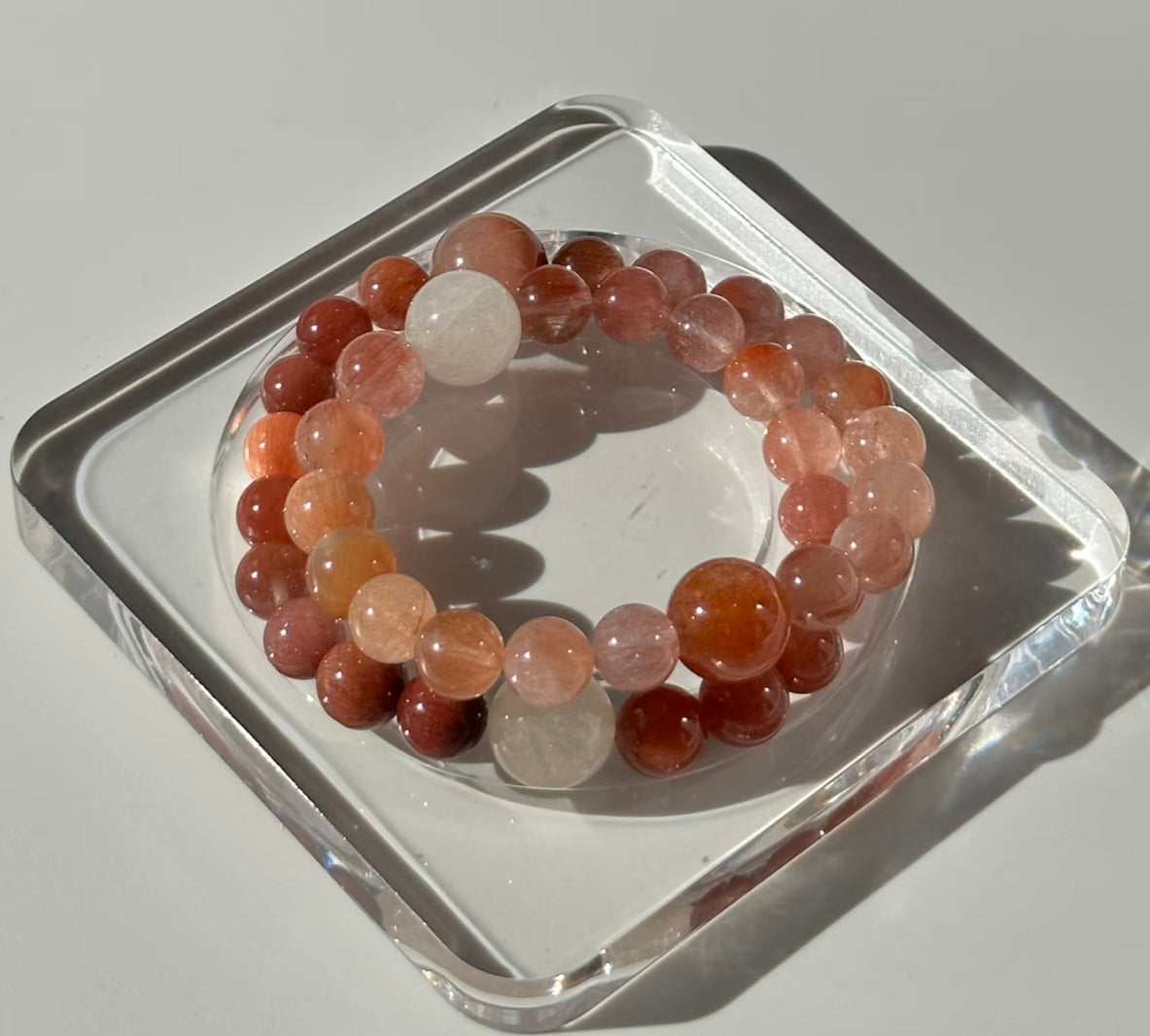 Rabbit Hair Crystal Double Wrap Bracelet – Warm Energy & Abundance Gemstone Jewellery