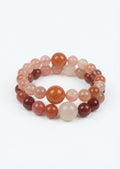 Rabbit Hair Crystal Double Wrap Bracelet – Warm Energy & Abundance Gemstone Jewellery