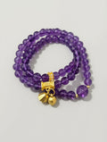 Natural Amethyst Triple Wrap Bracelet – Calm & Spiritual Protection Crystal Jewellery
