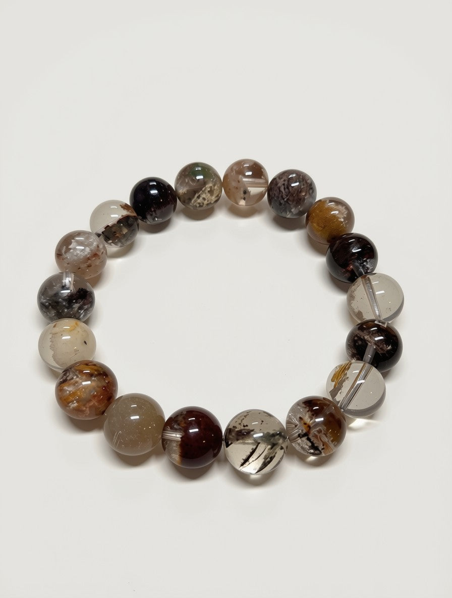 Four Seasons Phantom Quartz Bracelet – Manifestation & All-Chakra Healing Crystal Jewellery