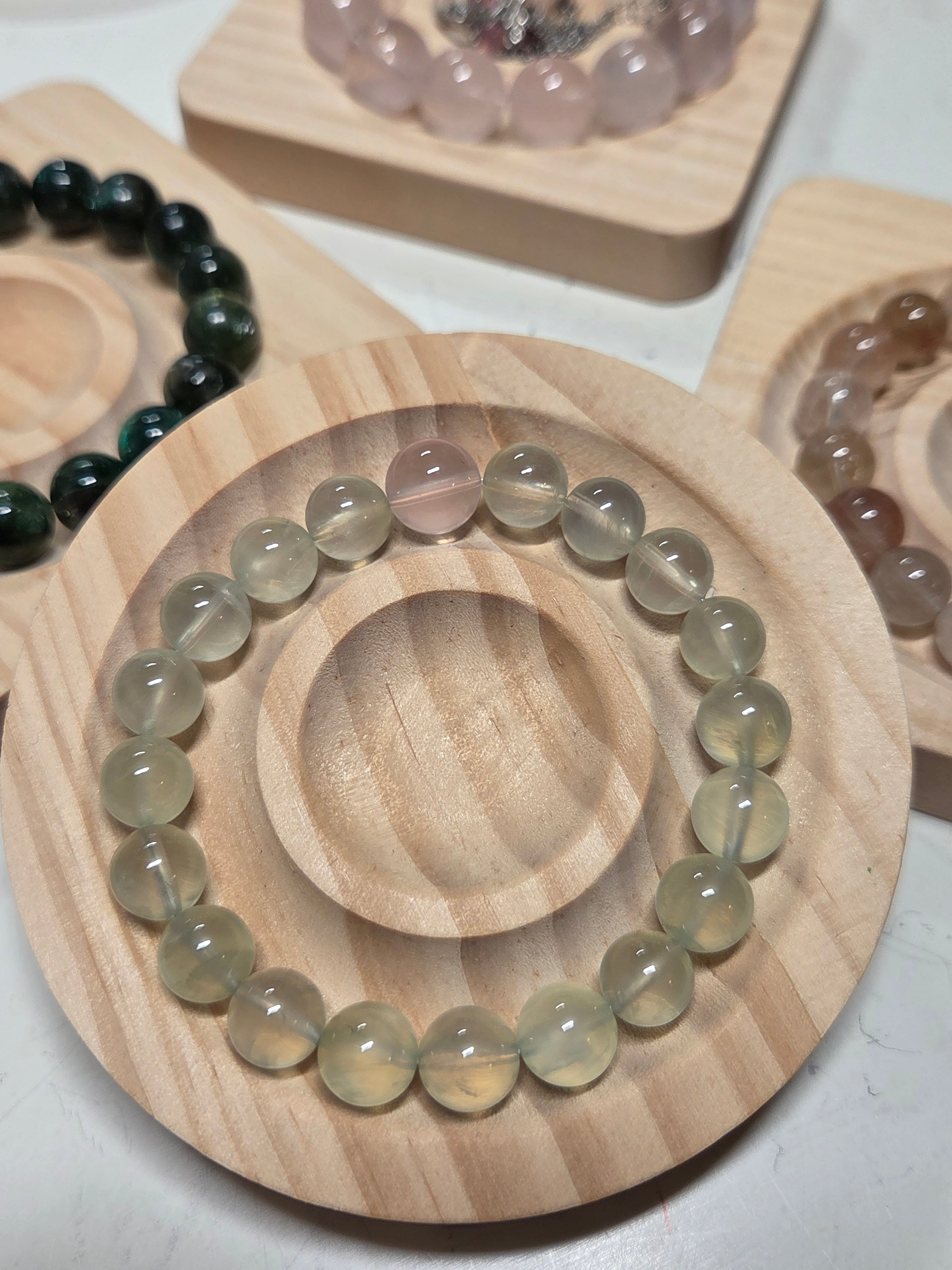 Prehnite Crystal Bracelet – Peace, Protection & Heart Chakra Healing Gemstone Jewellery