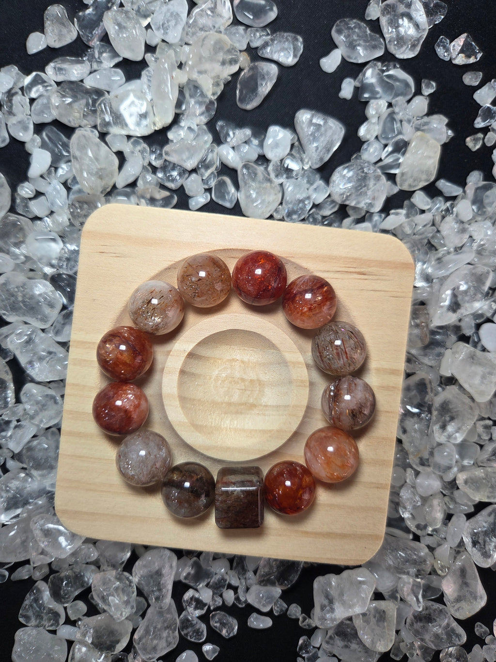Black Gold Super Seven & Hematoid Quartz Bracelet