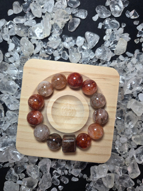 Black Gold Super Seven & Hematoid Quartz Bracelet