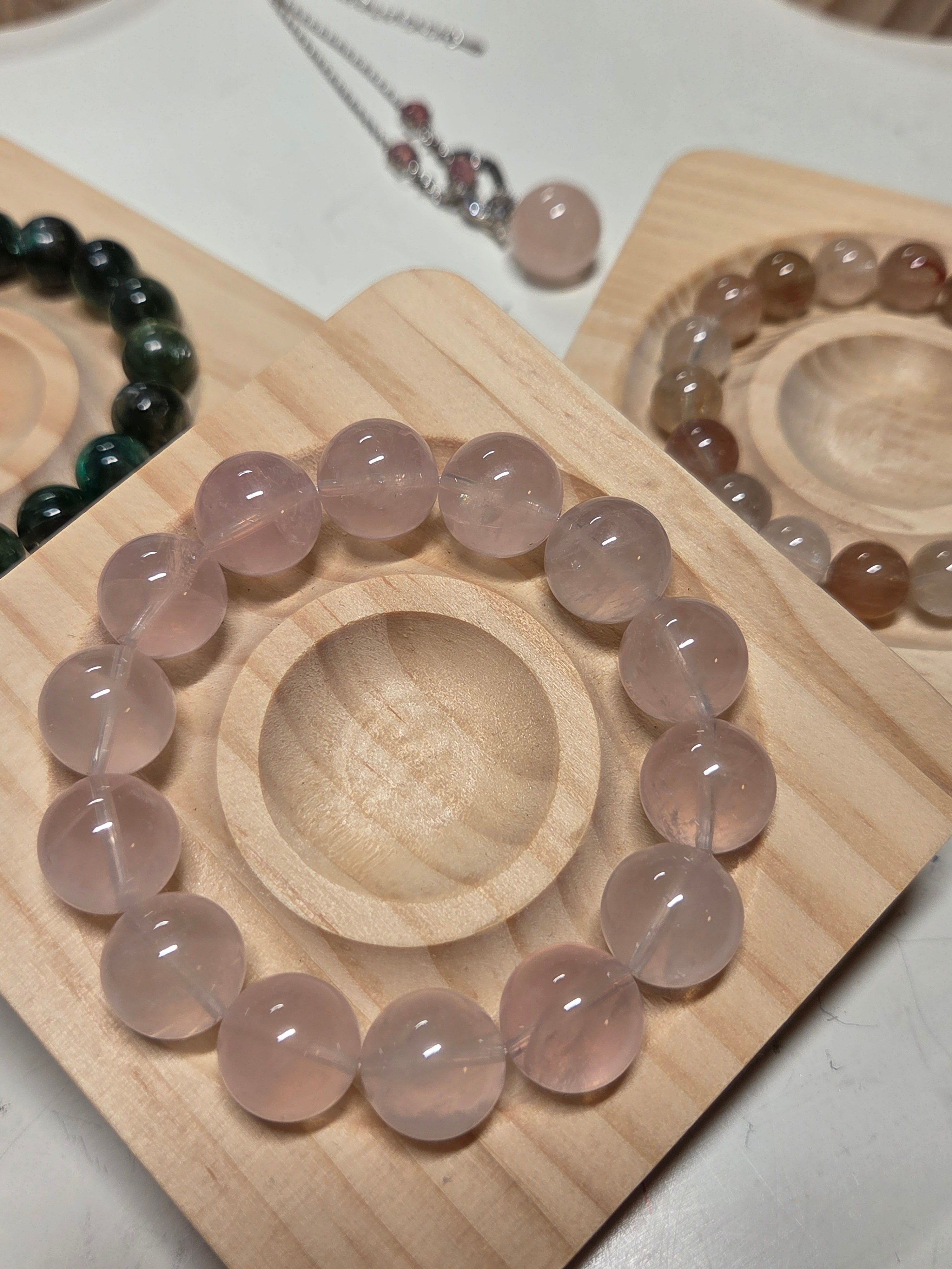 Premium Madagascar Rose Quartz Bracelet – Jumbo Bead Heart Chakra Crystal Jewellery