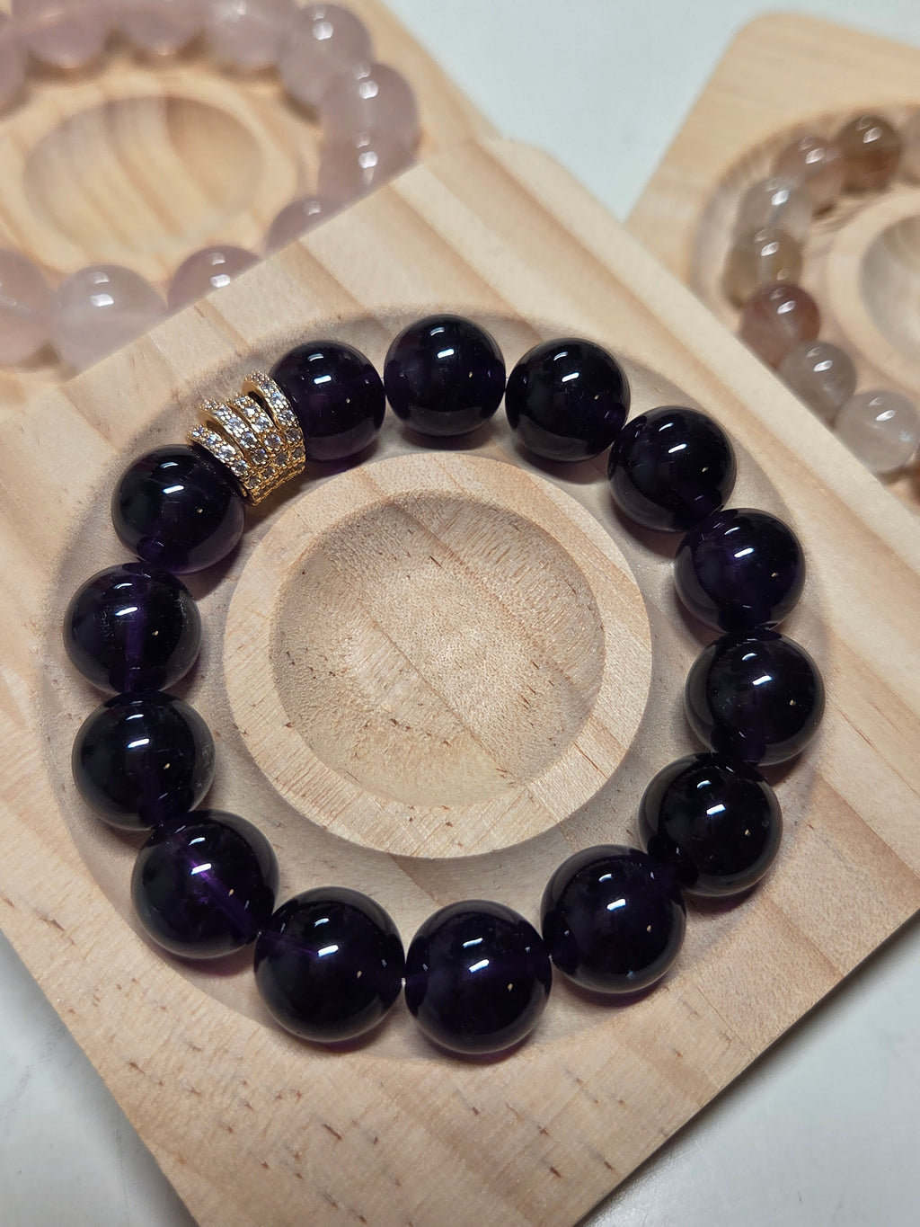 Royal Uruguay Deep Purple Amethyst Bracelet – Spiritual Protection & Calm Crystal Jewellery