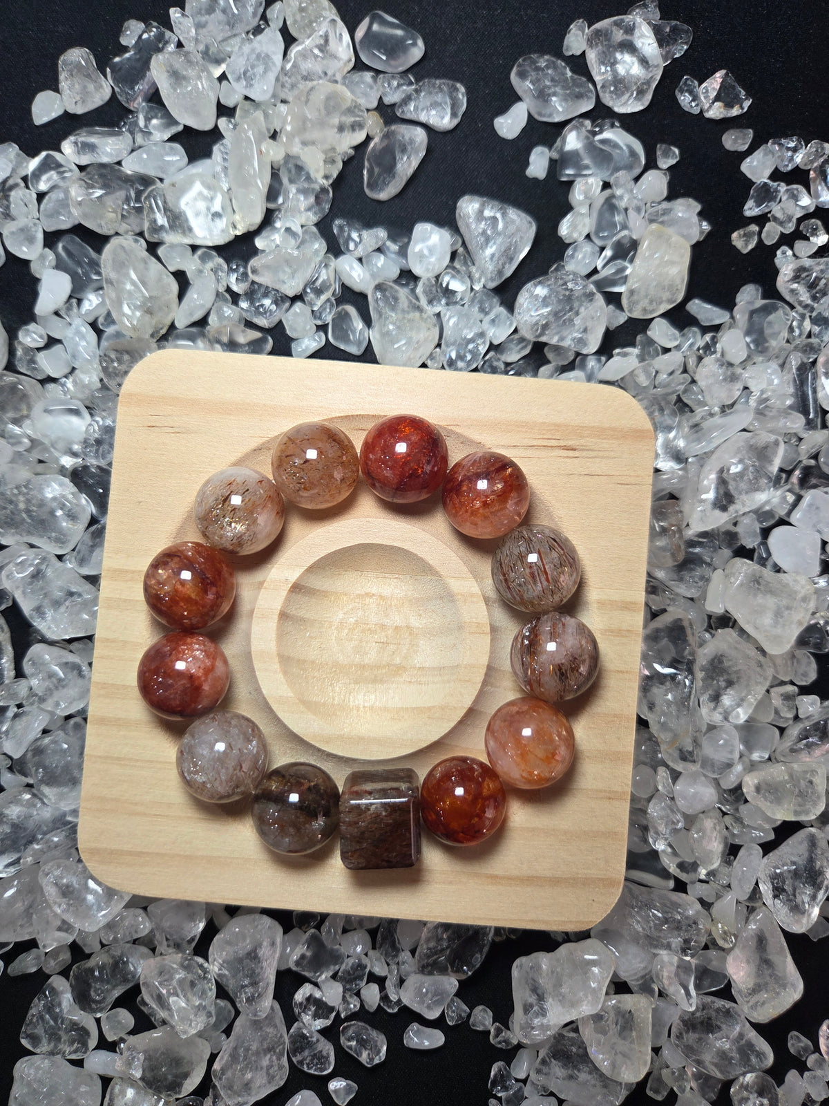 Black Gold Super Seven & Hematoid Quartz Bracelet