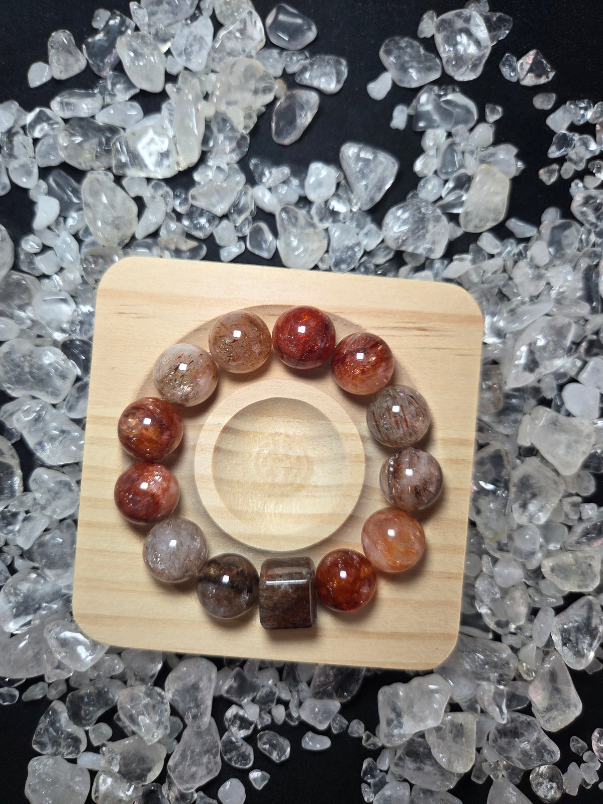 Black Gold Super Seven & Hematoid Quartz Bracelet