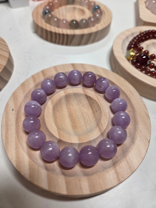 Lavender Kunzite Crystal Bracelet – Emotional Healing, Love & Heart Chakra Gemstone Jewellery