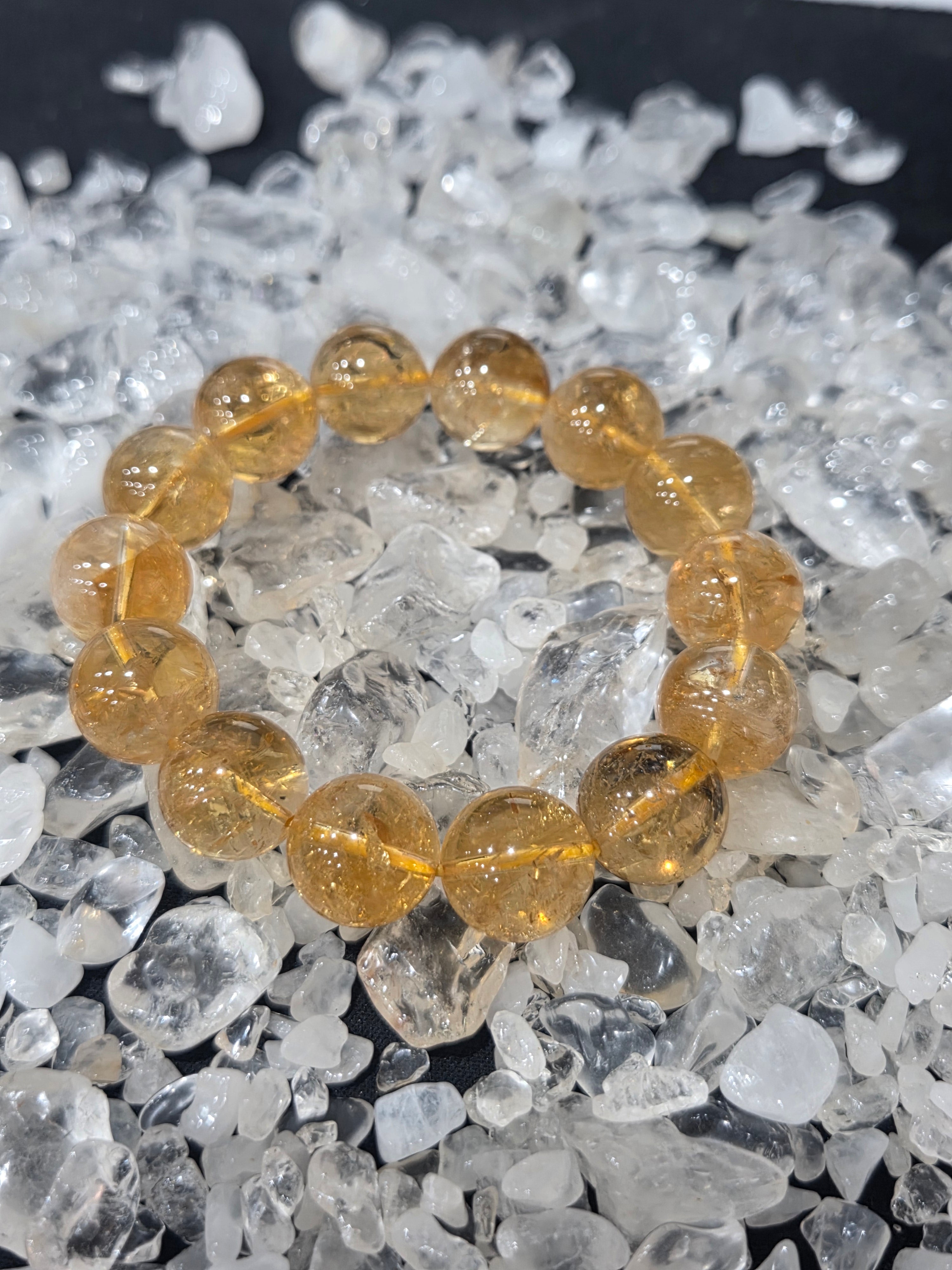 Yellow Azeztulite Crystal Bracelet – Abundance, Manifestation & Solar Plexus Chakra Jewellery