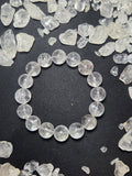 Premium Natural White Azeztulite Quartz Beaded Bracelet (approx. 12mm)