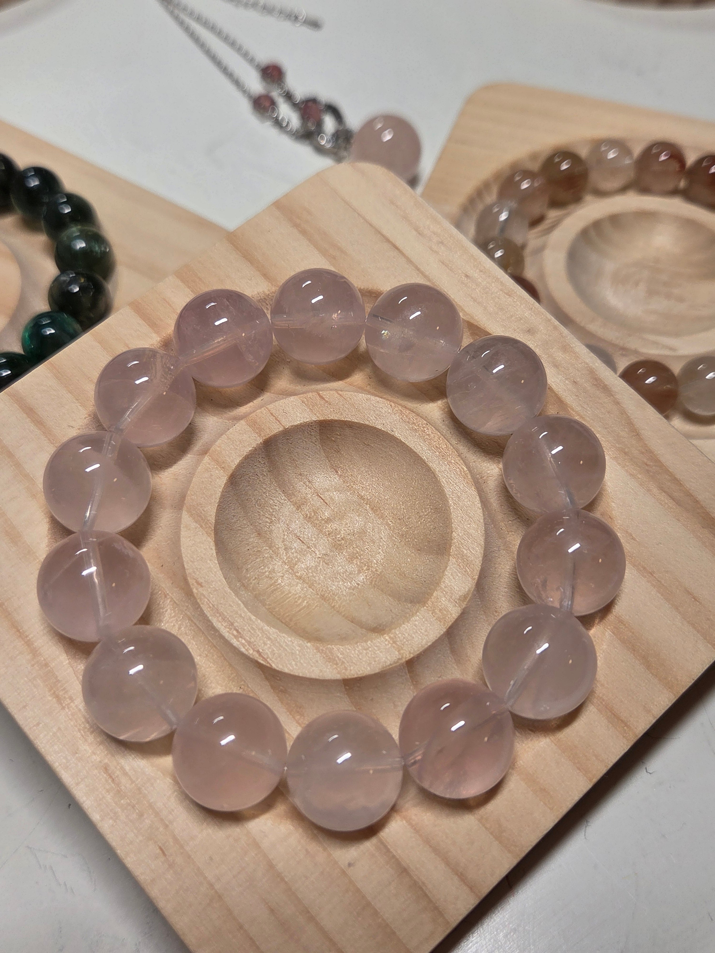 Premium Madagascar Rose Quartz Bracelet – Jumbo Bead Heart Chakra Crystal Jewellery