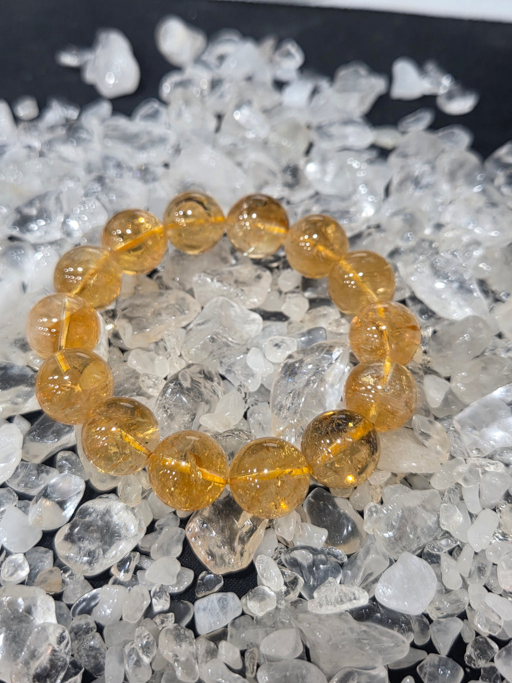 Yellow Azeztulite Crystal Bracelet – Abundance, Manifestation & Solar Plexus Chakra Jewellery